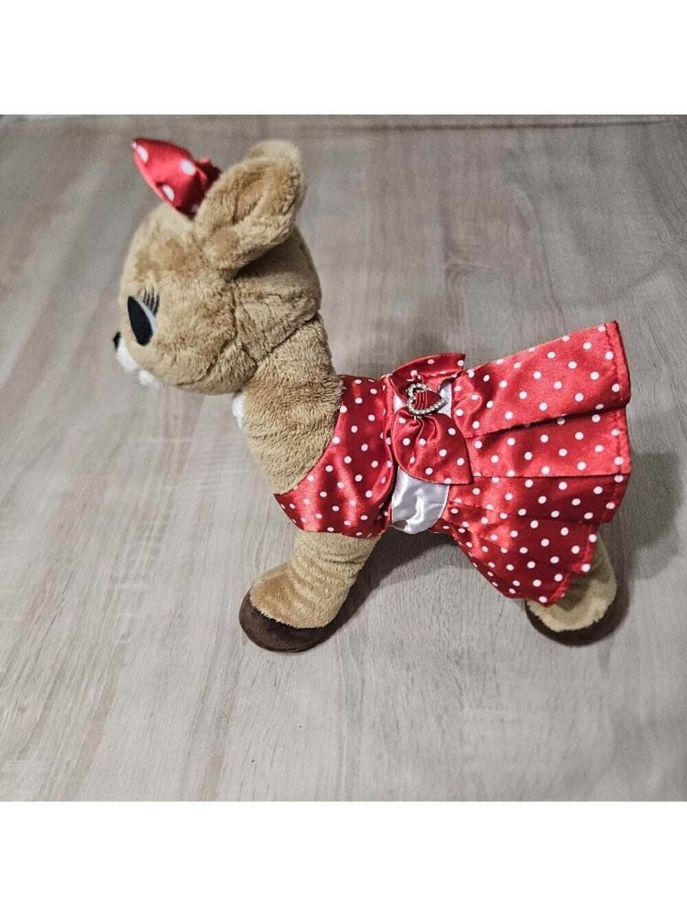 Build A Bear Rudolph The Red Nose Reindeer Clarice Plush In Christmas Dress